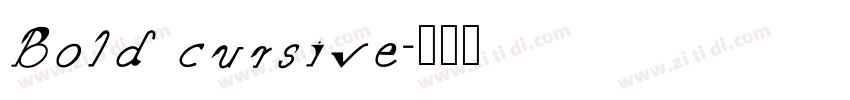 Bold cursive字体转换